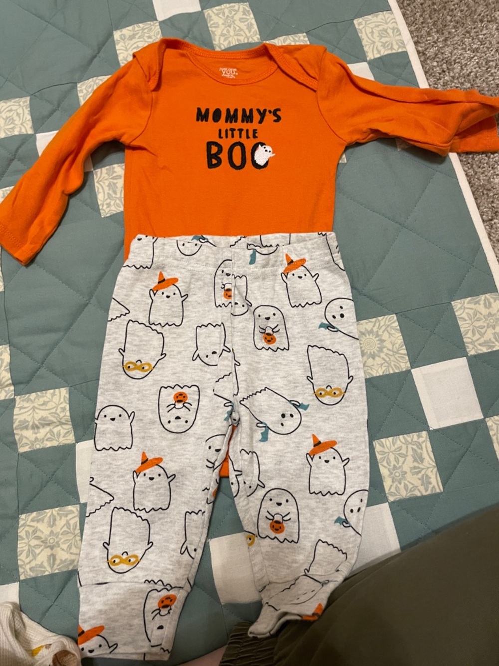 Carter's Orange Baby Halloween Bodysuit